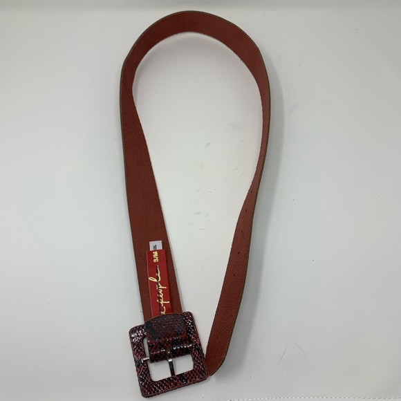 Free People Red Aston Snake Bite Belt - Picture 4 of 6